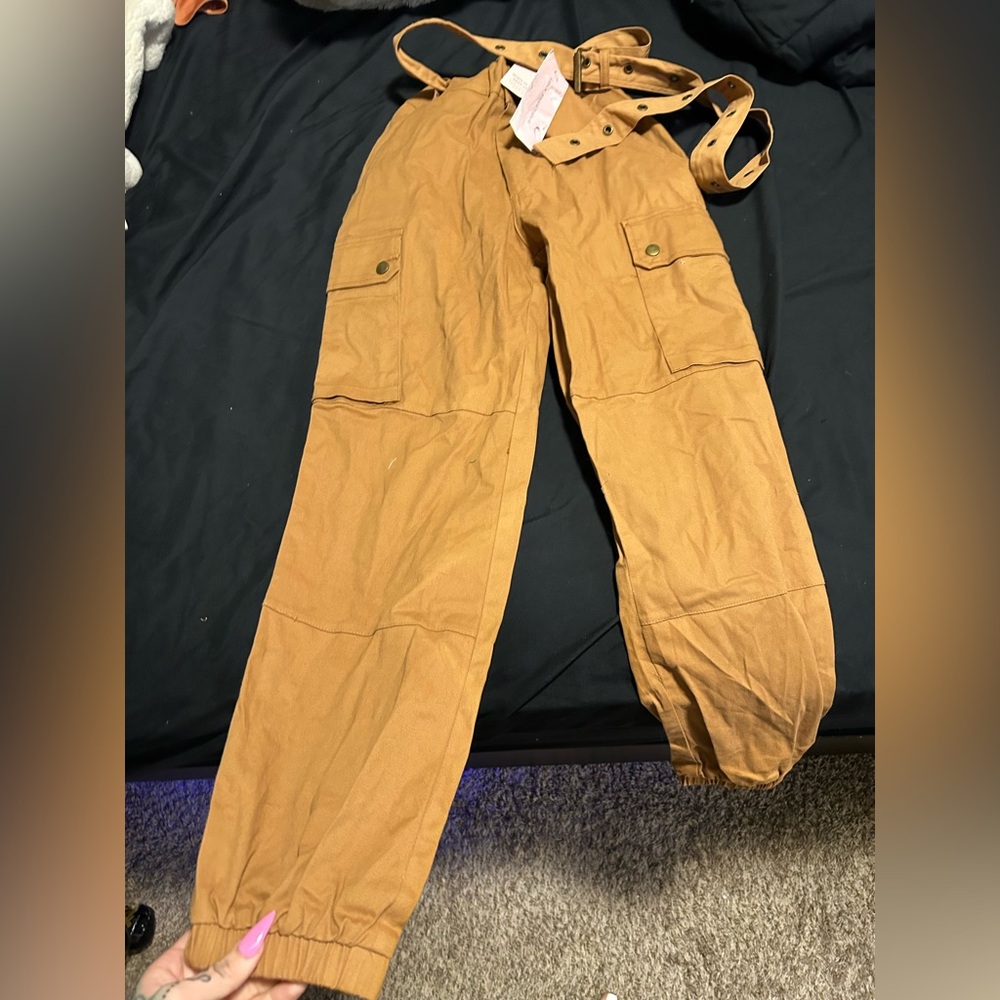 Miss Lola Brown Cargo Pants